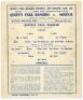 Queen’s Park Rangers. Season 1943/44. Official war-time single sheet home programmes including one for the Football League South match played v Clapton Orient 11th March, and three for Football League (South) matches v Portsmouth 10th April, v Arsenal 29t - 5