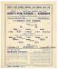 Queen’s Park Rangers. Season 1944/45. Official war-time single sheet home programmes for the League Cup (South) match played v Aldershot 10th February, and Football League (South) matches v Portsmouth 31st Match, and v Aldershot 14th April. Light folds to - 5