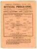 Queen’s Park Rangers. Seasons 1943/44 and 1944/45. Two official war-time single sheet Football League South away programmes for matches v Arsenal 13th November 1943 and v Brentford (folded sheet) 21st October 1944. Sold with two single sheet official home