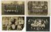 Football postcards 1900s-1930s. Six mono real photograph postcards of unknown football teams, two undated, probably early 1900s, a boys’ team dated 1915/16, a team ‘CLB’ dated 1926/27, and two of a school team dated ‘1936’ and ‘1937/38’. Teams and publish