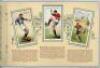 Football cigarette cards 1934-1938. Three full sets, each of fifty cards. John Player & Sons ‘Hints on Association Football’ 1934 in official album. Rusting to staples, otherwise in very good condition. W.D. & H.O. Wills ‘Association Footballers’ 1935, an