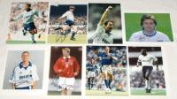 Tottenham Hotspur F.C. c.2000. Eight original colour press photograph of Spurs players, each signed by the featured player. Signatures are Ginola, Perry, Iversen, Campbell, Armstrong, Anderton, Leonhardsen and Sherwood. All 10”x8”. VG