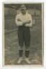 Jabez Darnell. Tottenham Hotspur 1908-1915. Sepia real photograph postcard of Darnell, full length, in Spurs attire. Title to lower border ‘J. Darnell. Tottenham Hotspur’. F.W. Jones of Tottenham. Postally unused. Some text to lower border overwritten in 