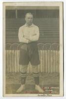 Percy Humphreys. Tottenham Hotspur 1909-1911. Early mono real photograph postcard of Humphreys, full length, in Spurs shirt. Title to lower border ‘Percy Humphreys. Tottenham Hotspur’. F.W. Jones of Tottenham. Postally unused. Some text to lower border ov