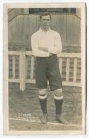 Thomas Forman. Tottenham Hotspur 1910-1911. Mono real photograph postcard of Forman, full length, in Spurs attire. Title to lower left hand border ‘T.Forman. Tottenham Hotspur. F.W. Jones, Tottenham. Postally unused. Good/very good condition