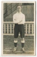 D.H. Clarke. Tottenham Hotspur 1909. Mono real photograph postcard of Clarke, full length, in Spurs attire. Title to card reads D.H. Clark, rather than Clarke. Jones Brothers of Tottenham. Postally unused. Good/very good condition