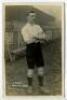 Joseph Walton. Tottenham Hotspur 1908. Early mono real photograph postcard of Walton, full length in Spurs attire. Jones Bros of Tottenham. Title to lower border ‘J. Walton. Tottenham Hotspur’ with ‘Sheffield United’ (his next team) added below. Marks and