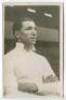 Arthur Grimsdell. Tottenham Hotspur 1912-1929. Early mono real photograph postcard of Grimsdell, half length, in Spurs shirt. ‘W.J. Crawford’ of Edmonton. Good/very good condition