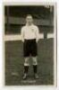 Andrew Thompson. Tottenham Hotspur 1920-1930. Mono real photograph postcard of Thompson, full length, in Spurs attire. Title ‘Thompson’ printed to lower border. W.J. Crawford of Edmonton postcard. Good/very good condition Postally unused. Handwritten ann