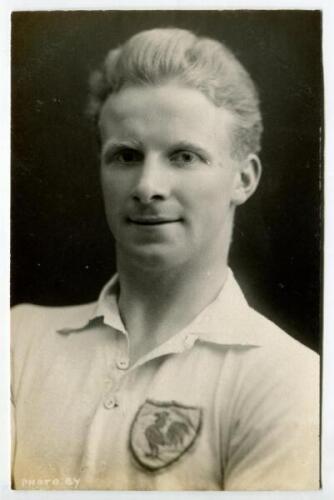 Percy Charles Austin. Tottenham Hotspur 1926-1928. Mono real photograph postcard of Austin, head and shoulders, in Spurs shirt. Appears to be a W.J. Crawford of Edmonton postcard, plainback. Card appears very slightly trimmed otherwise in good condition 