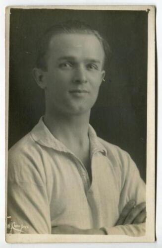 Frederick Ingram Walden. Tottenham Hotspur 1913-1924. Mono real photograph postcard of Walden, head and shoulders, in Spurs shirt. W.J. Crawford of Edmonton postcard. Good/very good condition Postally unused