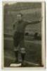 Alexander Campbell Hunter. Tottenham Hotspur 1920-1922. Mono real photograph postcard of goalkeeper Hunter, full length, in Spurs jersey leaning on a goal post. Title ‘A.C. Hunter’ to lower border. Publisher unknown. Postally unused. Good/very good condit