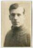 John ‘Jock’ Britton. Tottenham Hotspur 1926-1927. Sepia real photograph postcard of goalkeeper Britton, half length, wearing Spurs jersey. Signed in ink by Britton. Appears to be a W.J. Crawford of Edmonton postcard. Minor surface marks otherwise in good 