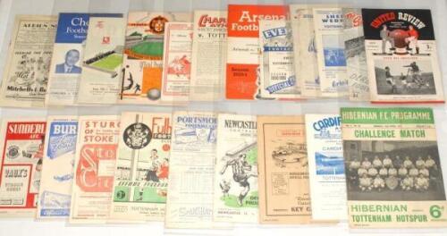 Tottenham Hotspur. Season 1950/1951. ‘First Division Champions’. Complete run of twenty two League, Cup and friendly away programmes for the season. Football League Division 1.