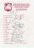 West Indies tour to Australia and New Zealand 1979/80. Official autograph sheet with printed title and players&rsquo; names, nicely and fully signed by the seventeen members of the West Indies touring party. Signatures are Lloyd (Captain), Deryck Murray, Croft,