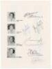 India tour to Australia & New Zealand 1980/81. Four page printed autograph sheet with mono images and facsimile signatures of the eighteen members of the India touring party, and signed in ink by all eighteen. Signatures are Gavaskar, (Captain), Vishwanat - 3