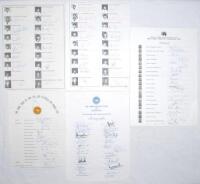 Sri Lanka tours to Australia 1989/90-1999. Five official autograph sheets with printed titles and players’ names, all fully signed (unless stated) in ink by the members of the Sri Lanka touring parties. Tours are to Australia 1989/90 (two copies, one inco