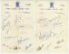 Essex C.C.C. 1954-1958. Official autograph card, with ‘Essex C.C.C. Autographs 1954’ printed to corner, signed in ink by twelve members of the 1954 Essex team. Signatures are Insole, T. Bailey, Dodds, Greensmith, Horsfell, Williams, Taylor, Avery, Smith, - 2