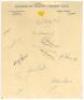 Glamorgan C.C.C. 1955-1963. Three official autograph sheets on Club letterhead, all signed in ink, for seasons 1955 (12 signatures), 1959 (13), and 1963 (13). Signatures are Wooller, Parkhouse, Watkins, Hedges, Clift, Pressdee, H.G. Davies, W.G. Jones, Wa - 3