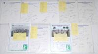 Gloucestershire C.C.C. 1984-2008. Thirty two official Glamorgan C.C.C. autograph sheets comprising a complete run for seasons 1984-2008 with the odd duplication. Where players’ names are listed, the majority are fully signed. Signatures include Graveney, 