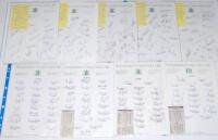 Nottinghamshire C.C.C. 1986-2008. Twenty eight official Nottinghamshire C.C.C. autograph sheets comprising a complete run for seasons 1986-2008 with some duplication. Where players’ names are listed, the majority are fully signed. Signatures include Rice,