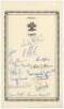 Surrey C.C.C. 1958 & 1967. Two official autograph sheets with printed county emblem and borders, for seasons 1958 (14 signatures) and 1967 (15), both signed in ink. Signatures include May, A. & E. Bedser, Clark, Fletcher, Lock, Stewart, Barrington, Loader - 2