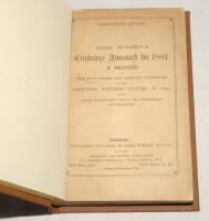 Wisden Cricketers’ Almanack 1881. 18th edition. Original paper wrappers, bound in brown boards, with gilt titles to spine. Very good condition. Pages checked, complete