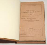 Wisden Cricketers’ Almanack 1883. 20th edition. Original paper wrappers, bound in brown boards, with gilt titles to spine. Minor wear and slight age toning to wrappers otherwise in very good condition. Pages checked, complete