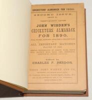 Wisden Cricketers’ Almanack 1890. 27th edition. Second Issue. Original paper wrappers, bound in brown boards, with gilt titles to spine. The wrappers are in outstanding condition, very good+ throughout. Not often seen in this wonderful condition