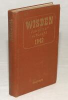 Wisden Cricketers’ Almanack 1942. 79th edition. Original hardback. Only 900 hardback copies were printed in this war year. Dulled gilt titles on spine paper, very minor bumping to board extremities otherwise in very good condition with gilt titles to fron