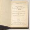 Wisden Cricketers’ Almanack 1879 and 1880. 16th & 17th editions. Two volumes bound as one in mauve/blue boards, both lacking the original wrappers, with gilt title to spine. The 1879 edition lacking the rear advertising pages, the 1880 lacking the front a