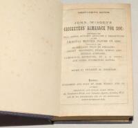 Wisden Cricketers’ Almanack 1891. 28th edition. Bound in mauve/blue boards, lacking original paper wrappers and advertising pages, with gilt title to spine. Some colour discolouration and slight wear to boards, some minor foxing to odd internal pages othe