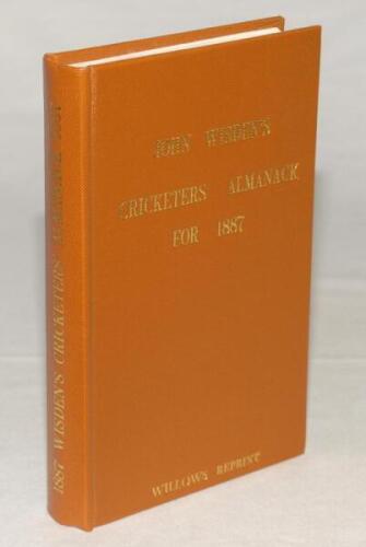 Wisden Cricketers’ Almanack 1887. Willows softback reprint (1989) in light brown hardback covers with gilt lettering. Limited edition 75/500. Good/very good condition