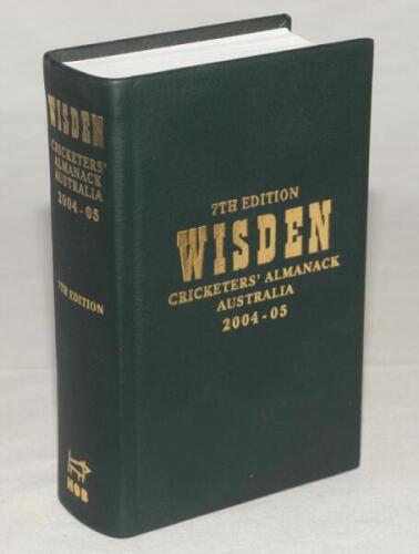 Wisden Cricketers’ Almanack Australia 2004-2005. 7th Edition. Melbourne 2004. Leather bound limited edition no 28 of only 100 copies. Very good condition