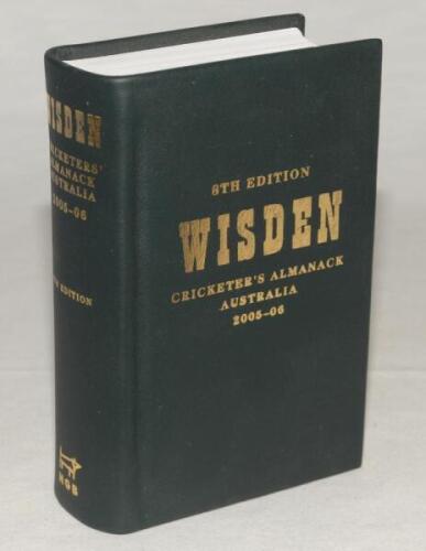 Wisden Cricketers’ Almanack Australia 2005-2006. 8th Edition. Melbourne 2004. Leather bound limited edition no 61 of only 100 copies. Very good condition