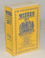 Wisden Cricketers’ Almanack 1977. Original limp cloth covers. Nicely signed in ink by all five ‘Cricketers of the Year’ to their photograph plate, I.V.A. Richards, G. Greenidge, M.A. Holding (all West Indies), J.M. Brearley (Middlesex) and R.W. Taylor (De