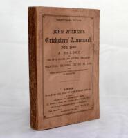 Wisden Cricketers’ Almanack 1886. 23rd edition. Original paper wrappers. Some light wear and soiling to wrappers, minor repair to back of front wrapper edge, handwritten name to top border of front wrapper and to top of title page, darkening and scuffing