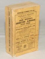 Wisden Cricketers’ Almanack 1932. 69th edition. Original paper wrappers. Soiling and wear to wrappers, spine block breaking, splitting to base of front wrapper where it meets the spine, good condition internally