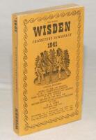 Wisden Cricketers’ Almanack 1941. 78th edition. Original limp cloth covers. Only 3200 paper copies printed in this war year. Minor marks and odd minor fault to covers otherwise in very good condition. Rare war-time edition