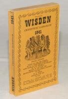 Wisden Cricketers’ Almanack 1941. 78th edition. Original limp cloth covers. Only 3200 paper copies printed in this war year. Some bowing to the spine, slight breaking to the inside hinge of the front cover otherwise in good+ condition. Rare war-time editi