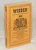 Wisden Cricketers’ Almanack 1942. 79th edition. Original limp cloth covers. Only 4100 paper copies printed in this war year. Very good condition. Rare war-time edition