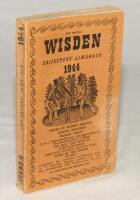 Wisden Cricketers’ Almanack 1944. 81st edition. Original limp cloth covers. Only 5600 paper copies printed in this war year. Minor wear to covers and spine paper, light crease to bottom right hand corner of the front cover, minor loss to base of the spin