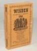 Wisden Cricketers’ Almanack 1945. 82nd edition. Original limp cloth covers. Only 6500 paper copies printed in this war year. Minor marks to front cover, very slight foxing to spine paper otherwise in good+ condition. Rare war-time edition