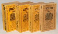 Wisden Cricketers’ Almanack 1946, 1947, 1948 and 1950. Original limp cloth covers. Slight bowing to the 1950 edition, odd faults otherwise in good condition. Sold with hardback editions for 1949, 2005 and 2010, dustwrappers to the latter two books. The 19