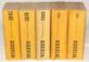 Wisden Cricketers’ Almanack 1947 to 1951. Original cloth covers. Some slight bowing to some editions, some standard browning to the page edges of the 1947 and 1948 editions, odd faults otherwise in good condition throughout. Sold with original hardback ed