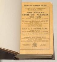 Wisden Cricketers’ Almanack 1927. 64th edition. Bound in dark brown boards, with original wrappers, with gilt titles to front board and spine. Minor loss to corners of front wrapper otherwise in good+ condition