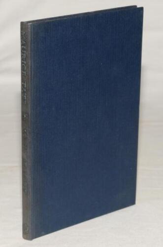 ‘Maurice Tate’. John Arlott. Phoenix House, London 1951. First edition of the ‘Cricketing Lives’ series hardback in blue cloth. Lacking dustwrapper. Nicely signed in black ink to front endpaper by Arlott with annotation in Arlott’s hand, ‘Published April 