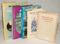 John Arlott. Hampshire local history. Thirteen titles relating to local history, originally from Arlott’s personal collection. Titles are ‘History of Alresford’, A.J. Robertson. Two copies, one a first edition hardback, Winchester 1937, the other a revise