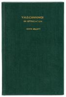 ‘V.H.D. Cannings. An Appreciation’. John Arlott. Boscombe Printing Co. 1958. Privately printed. 8 pages. Limited edition of fifty copies produced for Cannings’ Benefit Fund 1959, of which this is no. 34, signed by the author Arlott. Good/very good conditi