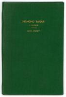 ‘Desmond Eagar, a memoir on his retirement from first-class cricket’. John Arlott. Southampton. Hampshire C.C.C. 1958. Privately printed. 6 pages. Limited edition of twenty copies of which this is a proof copy, signed by the author Arlott. Rare. Good/very